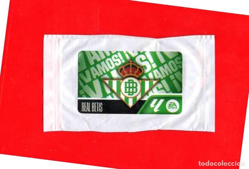 Cromos de f&uacute;tbol: Escudo REAL BETIS &iexcl;Vamos! - CROMO CHICLE LIGA ESTE 2026-2027 26 27