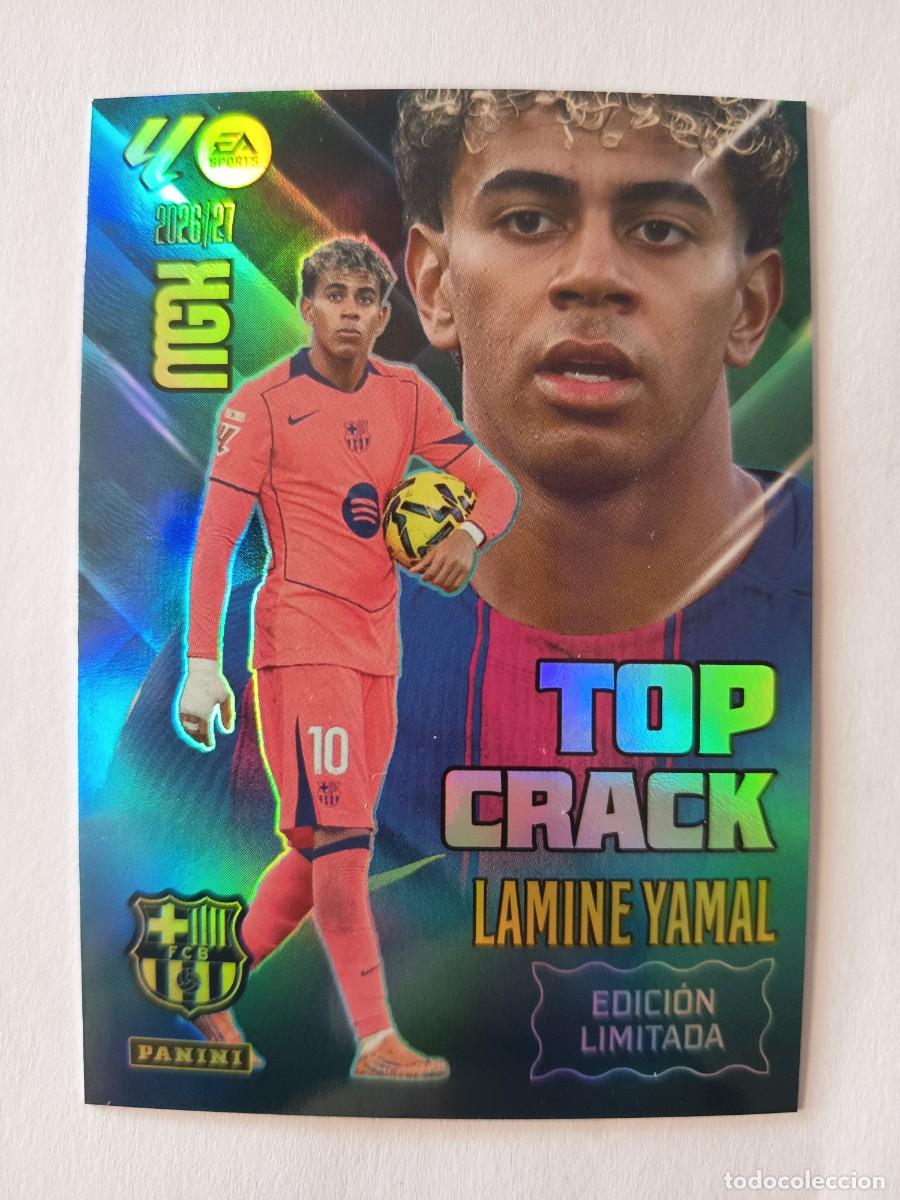 Figurine di Calcio: CARD TOP CRACK EDICI&Oacute;N LIMITADA LAMINE YAMAL BARCELONA BAR&Ccedil;A LIGA MEGACRACKS PANINI 2026 2027 26 27