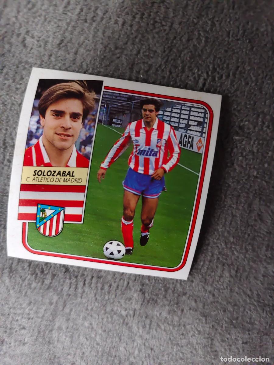 Cromos de f&uacute;tbol: EDICIONES ESTE 89 90 SOLOZABAL CLUB ATLETICO DE MADRID 1989 1990 DESPEGADO RECUPERADO ALBUM AAQ