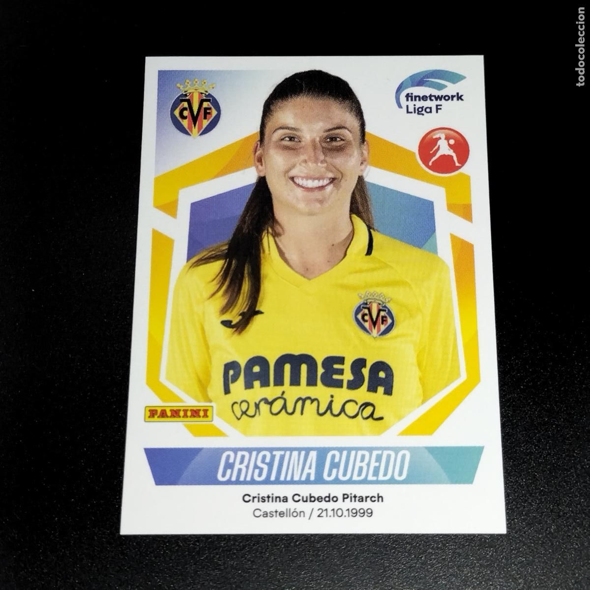Cromos de f&uacute;tbol: N&ordm; 310 CRISTINA CUBEDO VILLARREAL CROMOS FINETWORK LIGA F FEMENINA PANINI 2022 2023 22 23