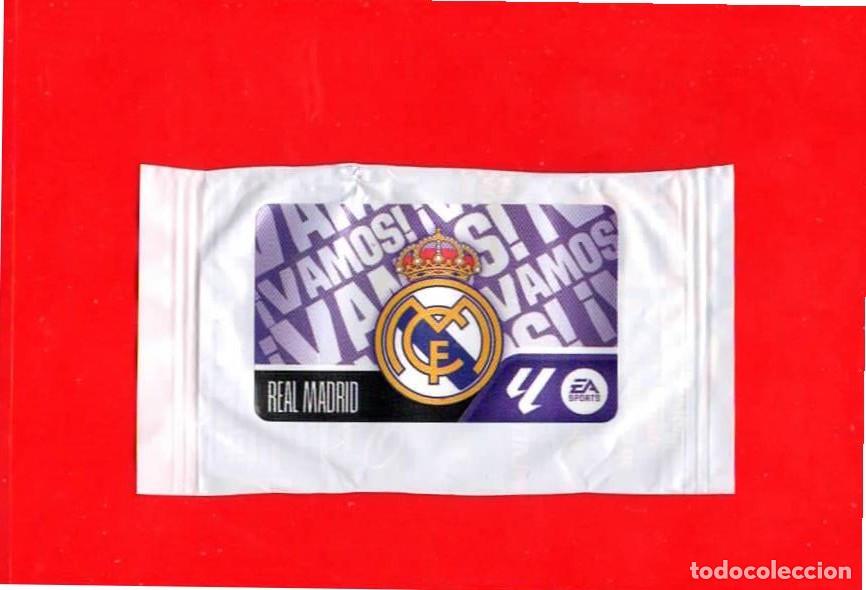 Cromos de f&uacute;tbol: Escudo REAL MADRID &iexcl;Vamos! - CROMO CHICLE LIGA ESTE 2026-2027 26 27