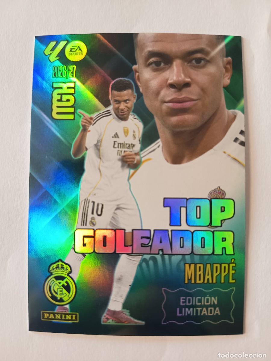 Cromos de f&uacute;tbol: CARD TOP GOLEADOR EDICI&Oacute;N LIMITADA KYLIAN MBAPP&Eacute; REAL MADRID LIGA MEGACRACKS PANINI 2026 2027 26 27