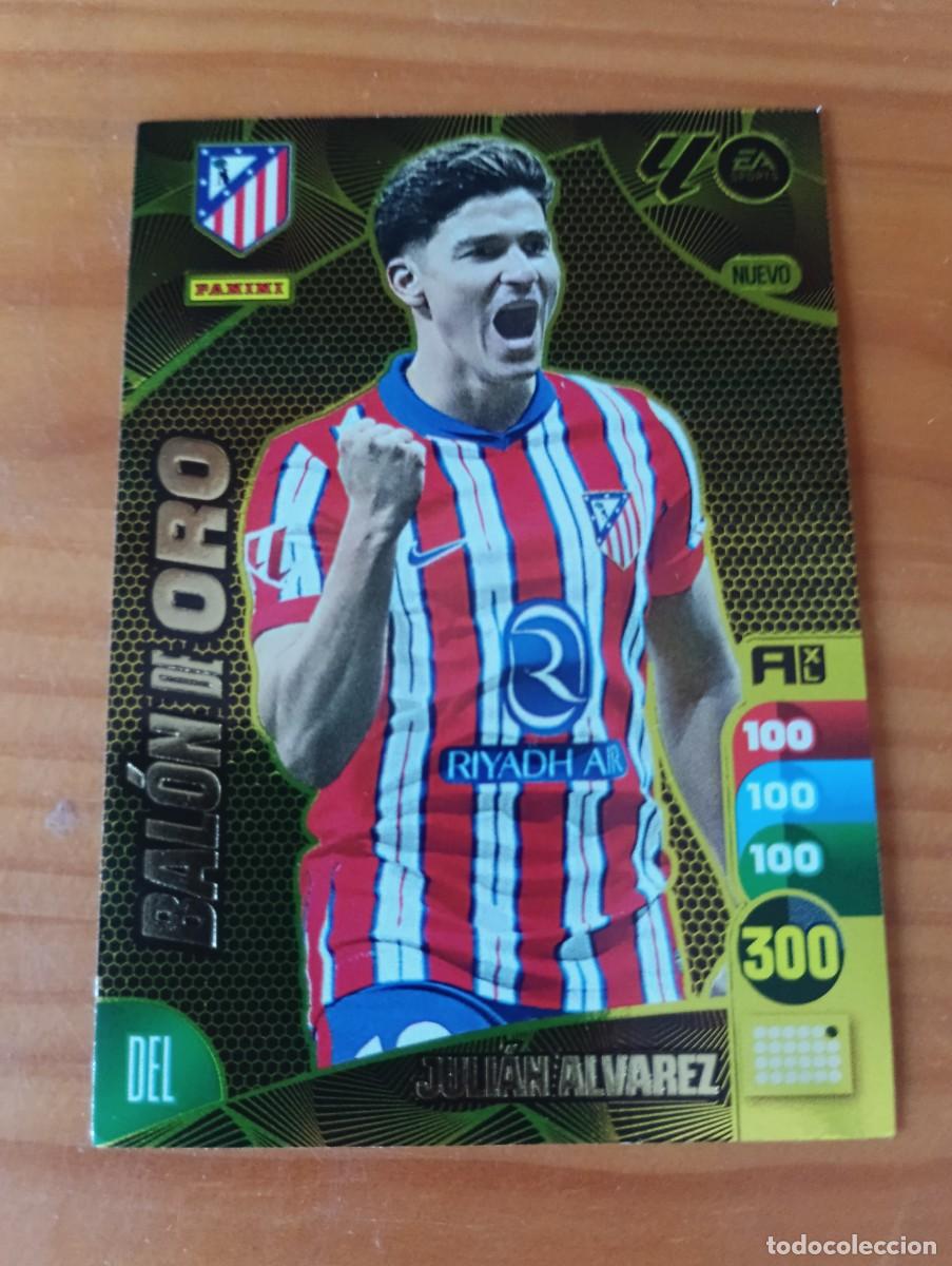 Cromos de f&uacute;tbol: CROMO JULIAN ALVAREZ ATLETICO MADRID BALON DE ORO PANINI ADRENALYN 2024 2025 24 25 EDICION UNICA