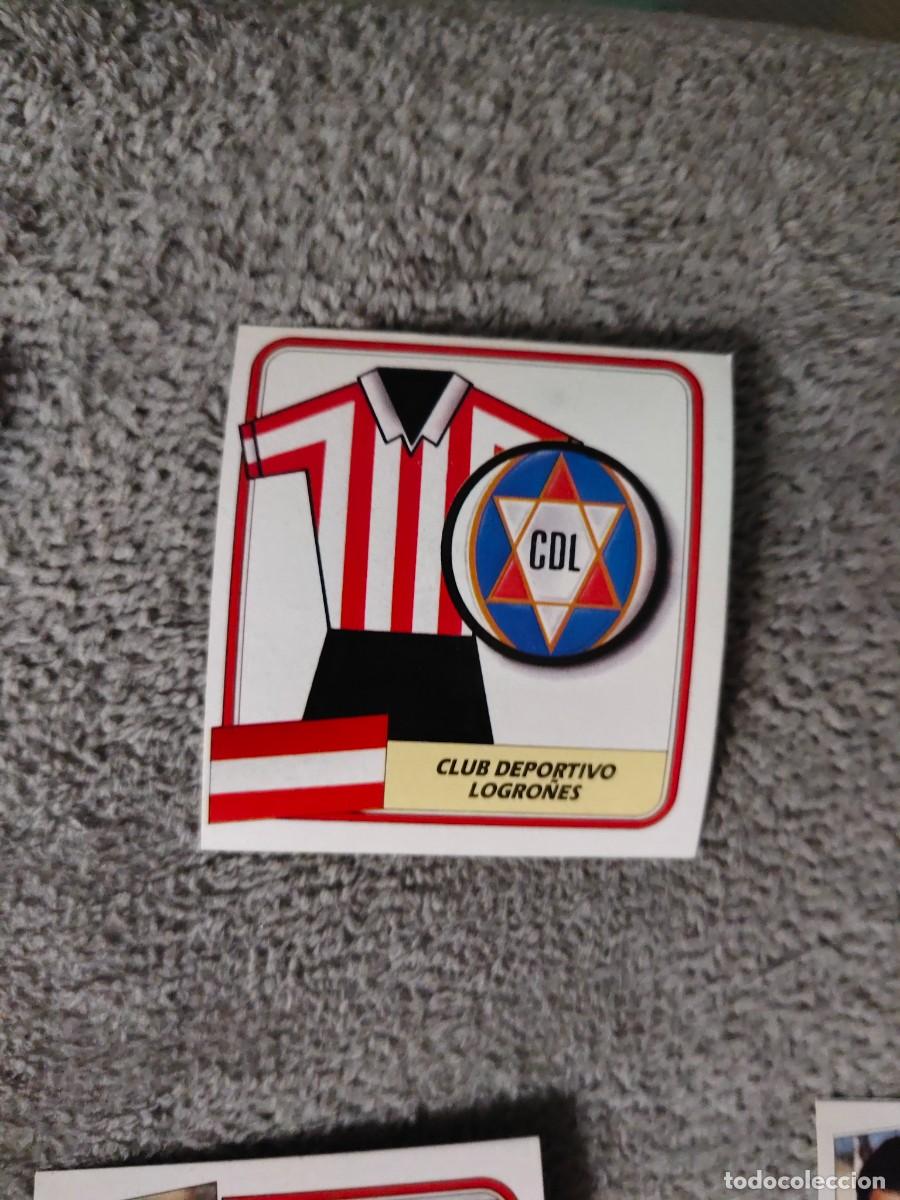 Cromos de f&uacute;tbol: EDICIONES ESTE 89 90 ESCUDO C.D. LOGRO&Ntilde;&Eacute;S 1989 1990 DESPEGADO RECUPERADO ALBUM AAQ