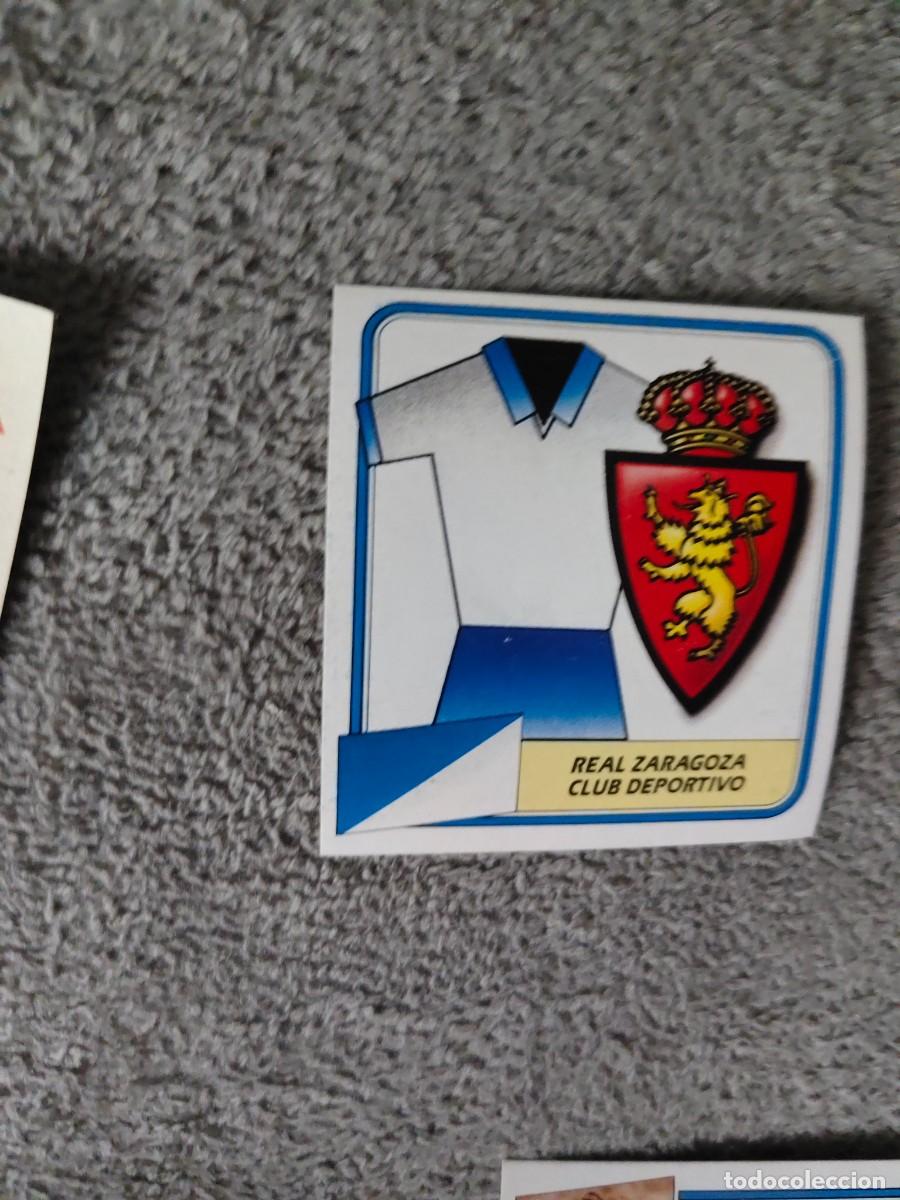 Cromos de f&uacute;tbol: EDICIONES ESTE 89 90 ESCUDO REAL ZARAGOZA 1989 1990 DESPEGADO RECUPERADO ALBUM AAQ