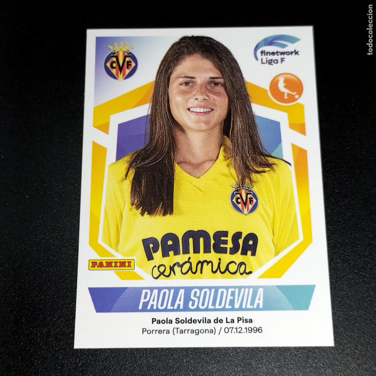 Cromos de f&uacute;tbol: N&ordm; 314 PAOLA SOLDEVILA VILLARREAL CROMOS FINETWORK LIGA F FEMENINA PANINI 2022 2023 22 23