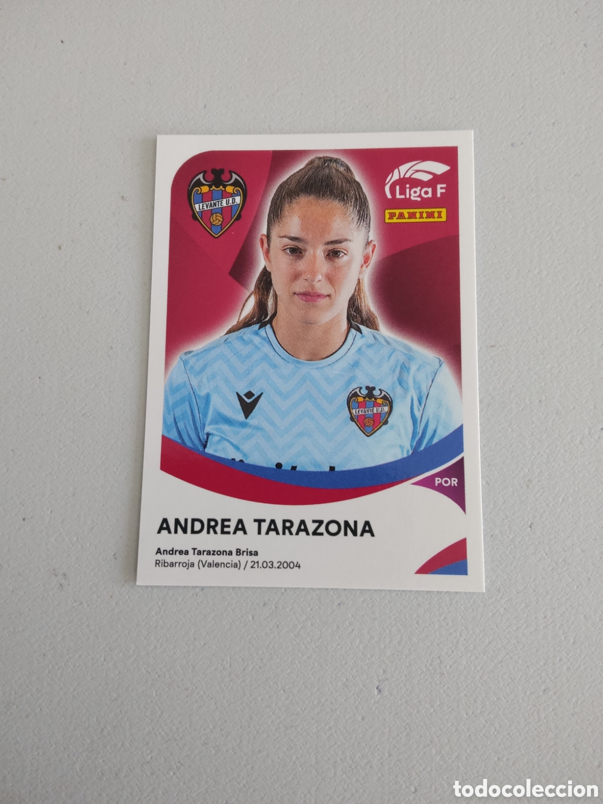 Cromos de f&uacute;tbol: 205 ANDREA TARAZONA LEVANTE LIGA F 2024 2025