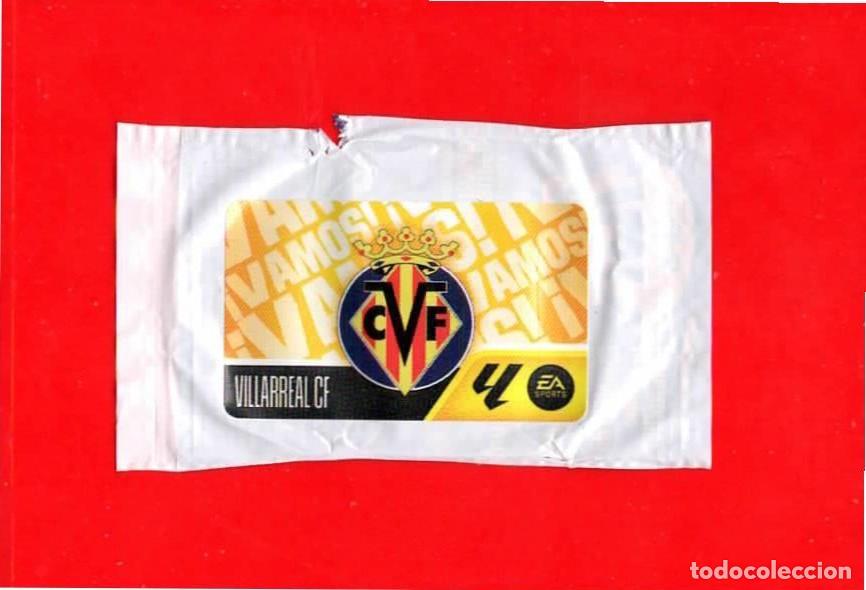 Football Stickers: Escudo VILLARREAL C.F. &iexcl;Vamos! - CROMO CHICLE LIGA ESTE 2026-2027 26 27