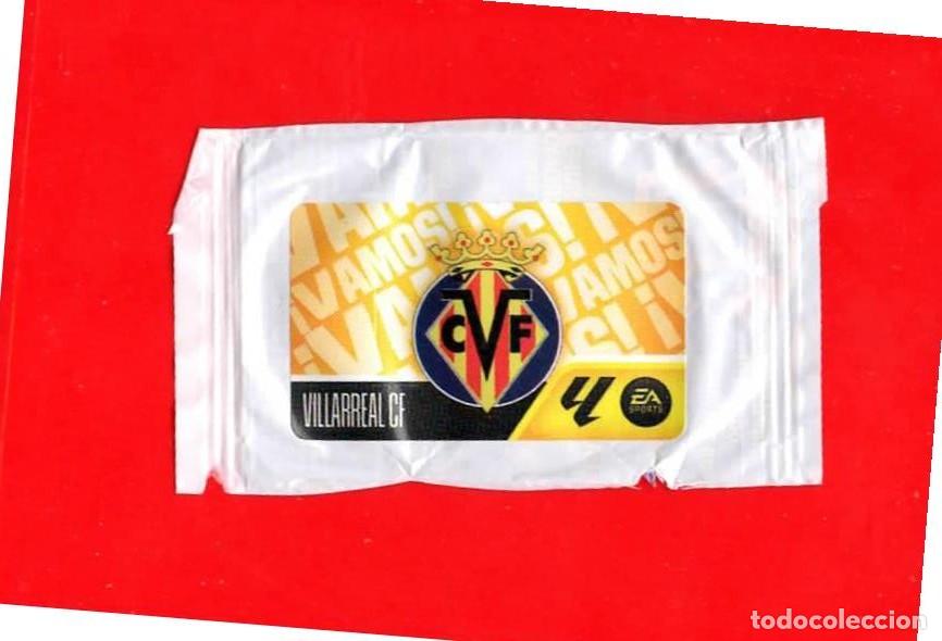 Cromos de f&uacute;tbol: Escudo VILLARREAL C.F. &iexcl;Vamos! - CROMO CHICLE LIGA ESTE 2026-2027 26 27