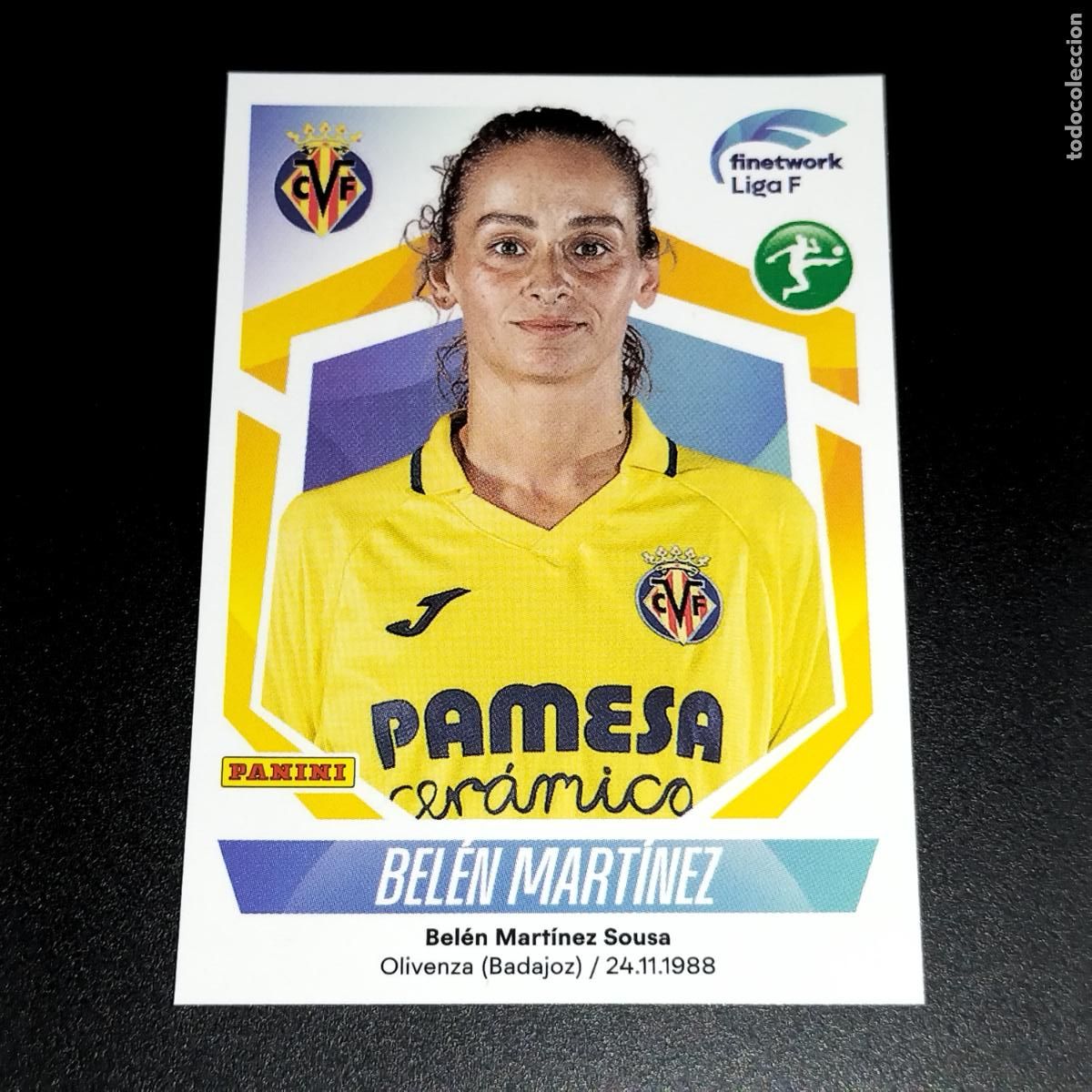 Cromos de f&uacute;tbol: N&ordm; 320 BELEN MARTINEZ VILLARREAL CROMOS FINETWORK LIGA F FEMENINA PANINI 2022 2023 22 23