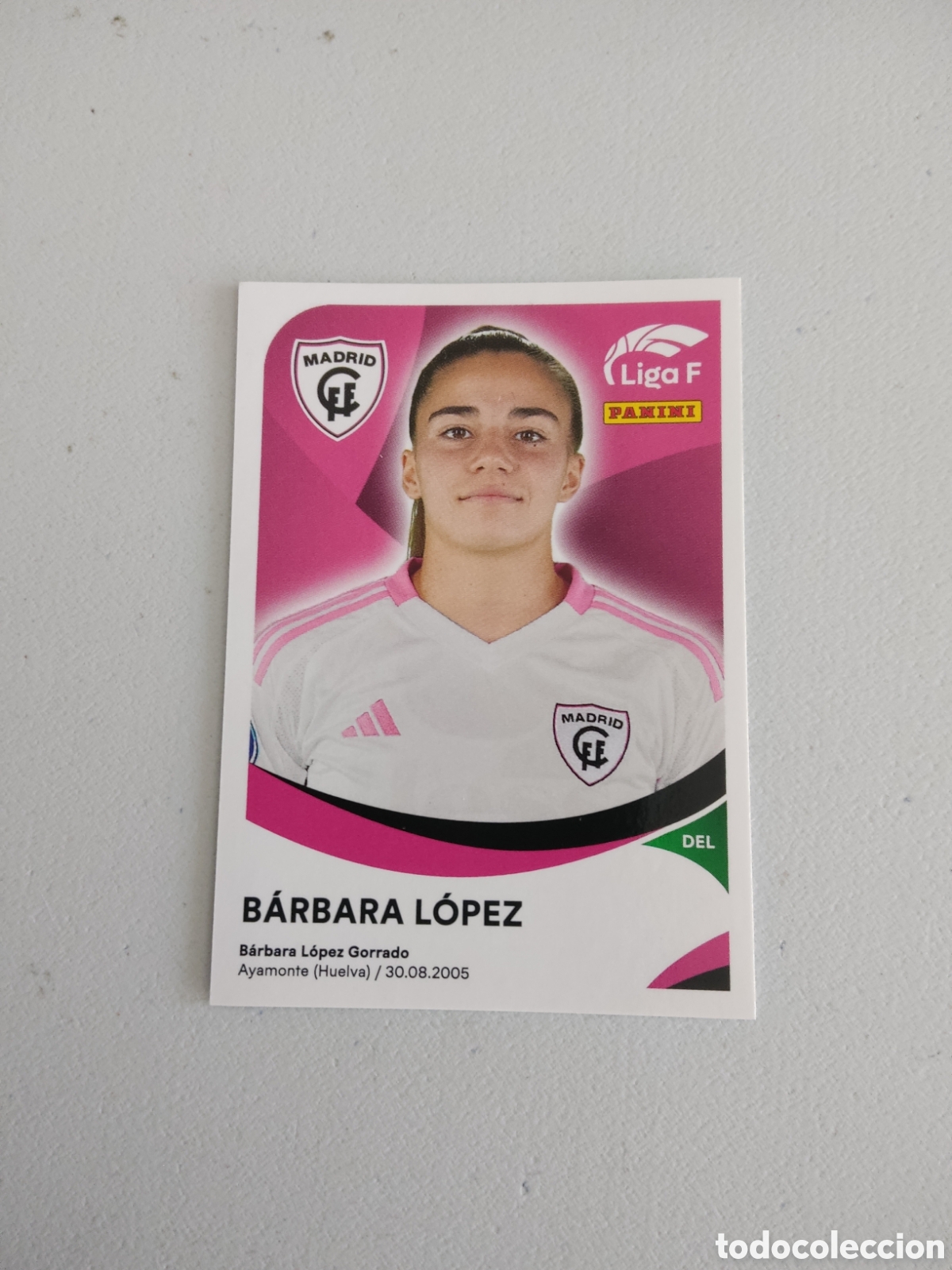 Cromos de f&uacute;tbol: 240 A BARBARA LOPEZ MADRID CFF LIGA F 2024 2025