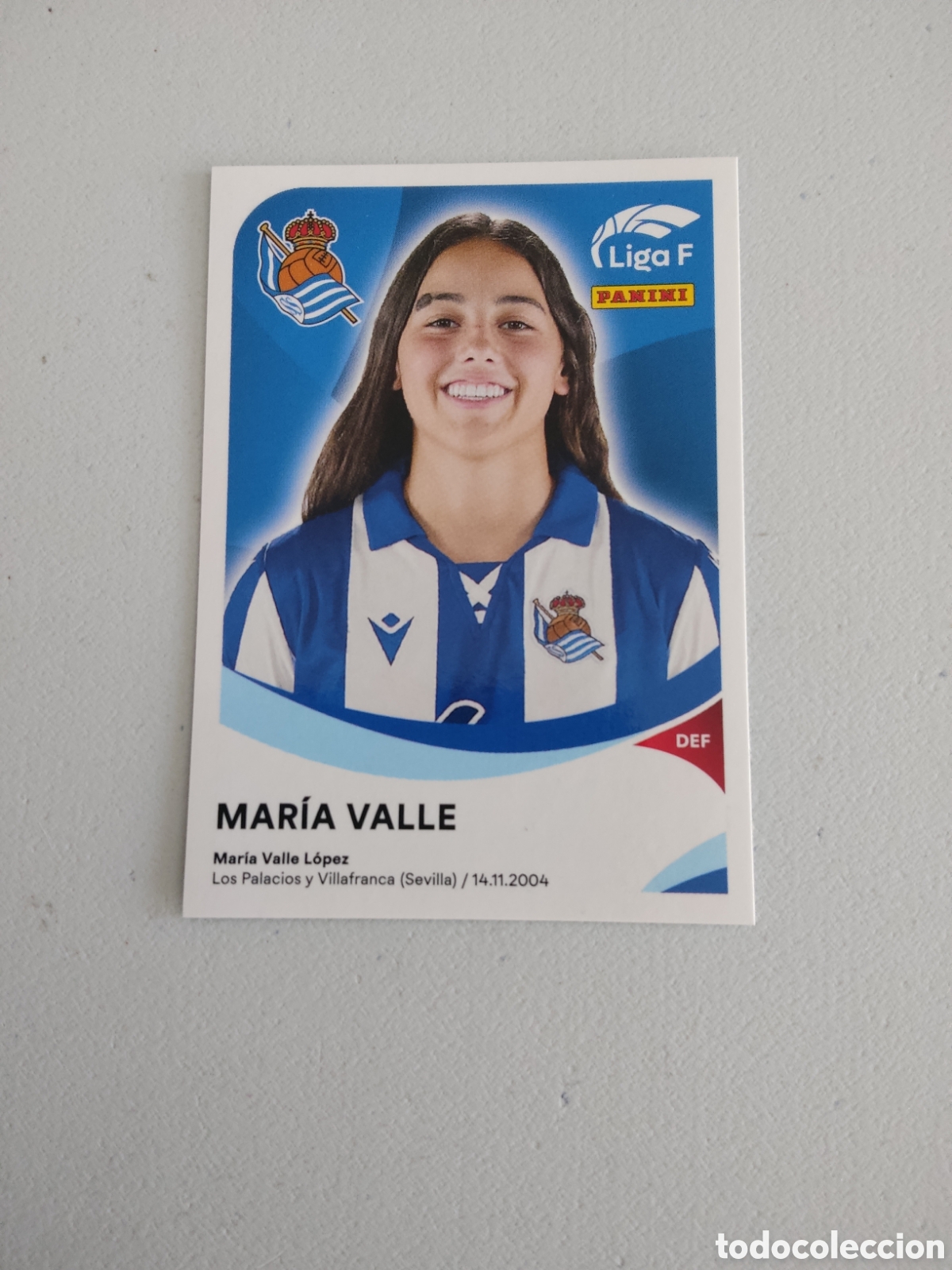 Cromos de f&uacute;tbol: 268 B MARIA VALLE REAL SOCIEDAD LIGA F 2024 2025