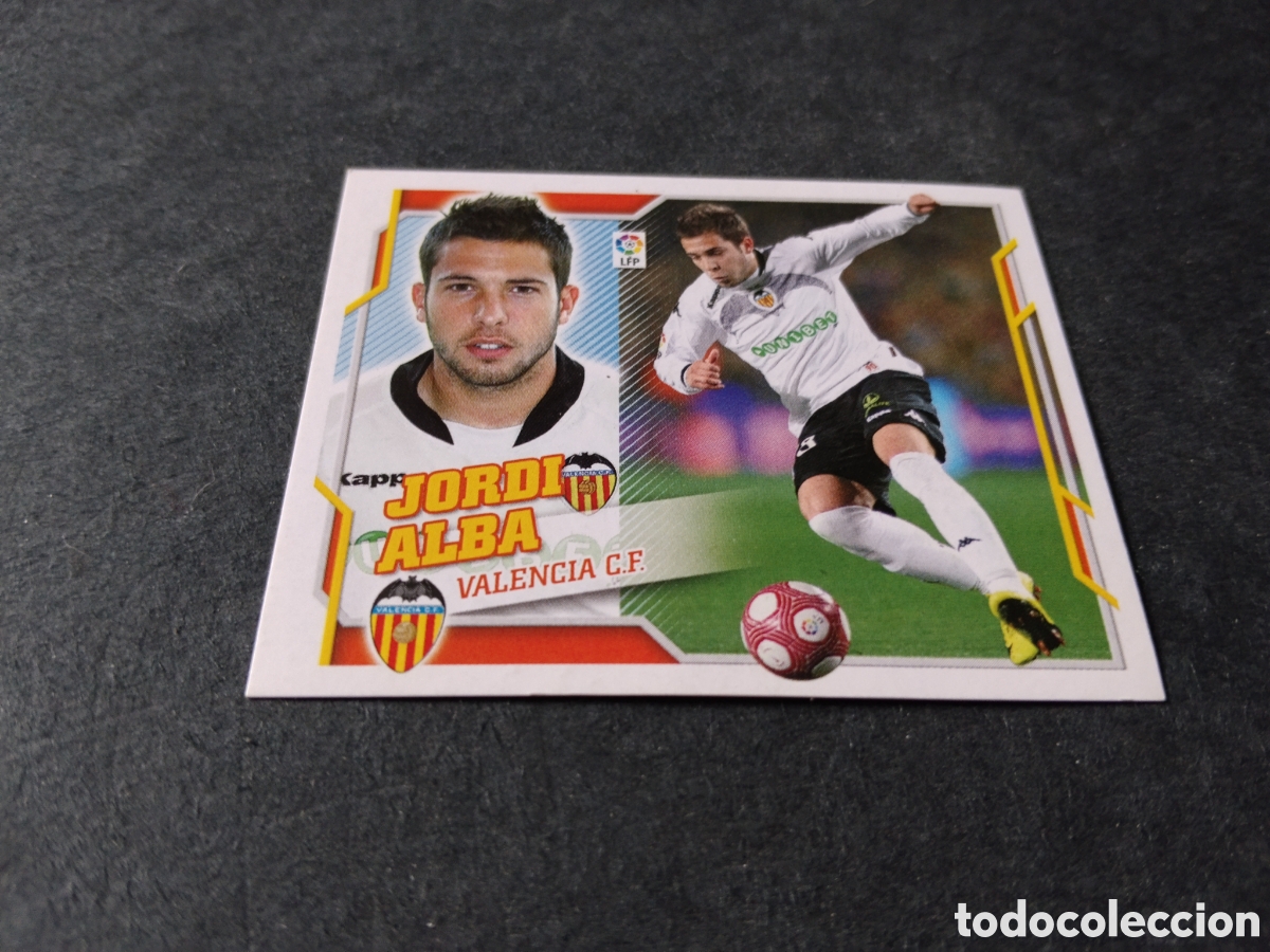 Cromos de f&uacute;tbol: Cromo futbol 2010-11 Jordi Alba, Valencia