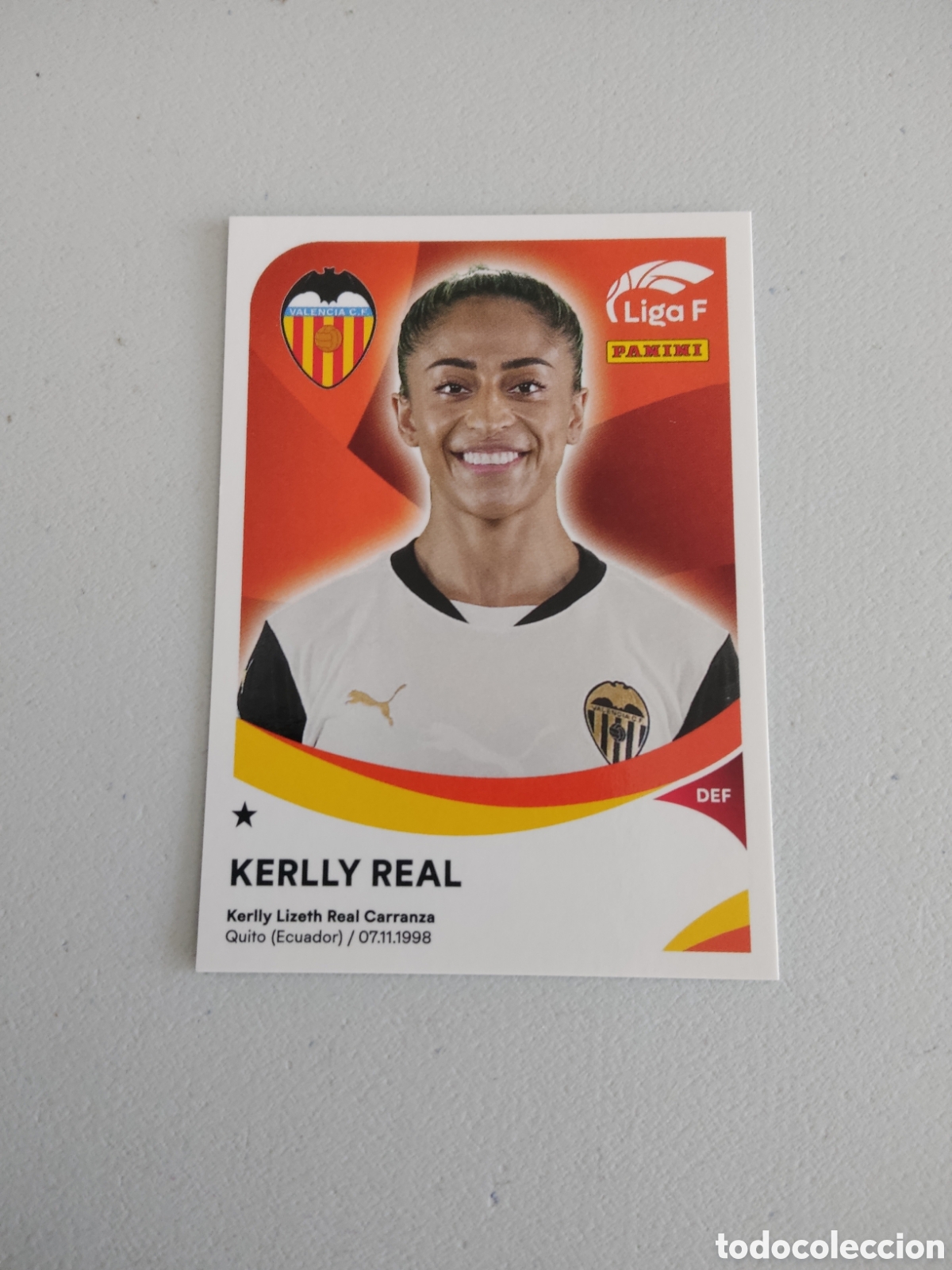 Cromos de f&uacute;tbol: 306 KERLLY REAL VALENCIA LIGA F 2024 2025