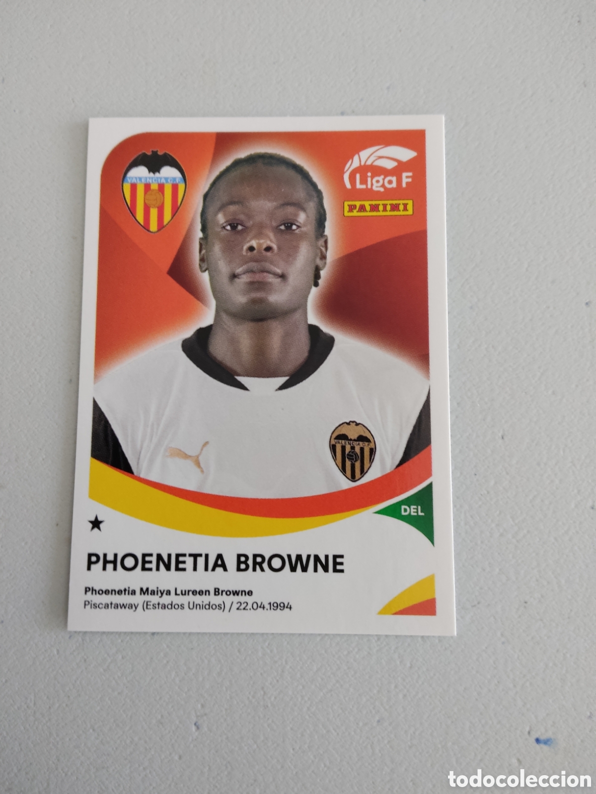 Cromos de f&uacute;tbol: 321 PHOENETIA BROWNIE VALENCIA LIGA F 2024 2025
