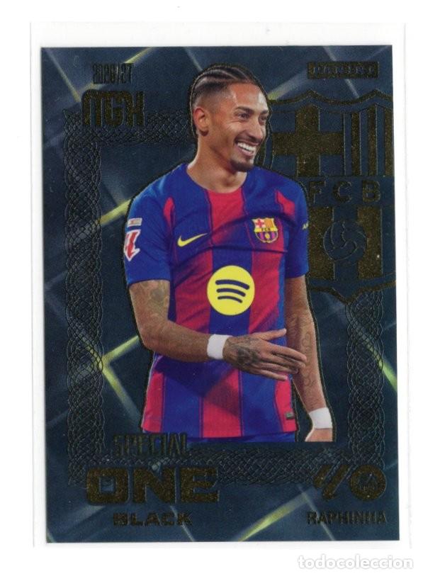 Cromos de f&uacute;tbol: RAPHINHA SPECIAL ONE BLACK BARCELONA MEGACRACKS 2026 2027 26 27 MGK PANINI