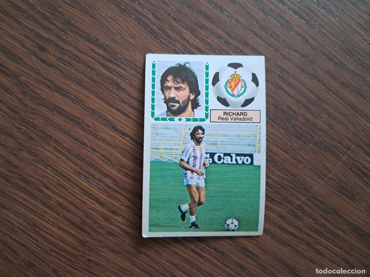 Cromos de f&uacute;tbol: cromo de futbol, ediciones Este 83-84, Richard, Real Valladolid. sin pegar.