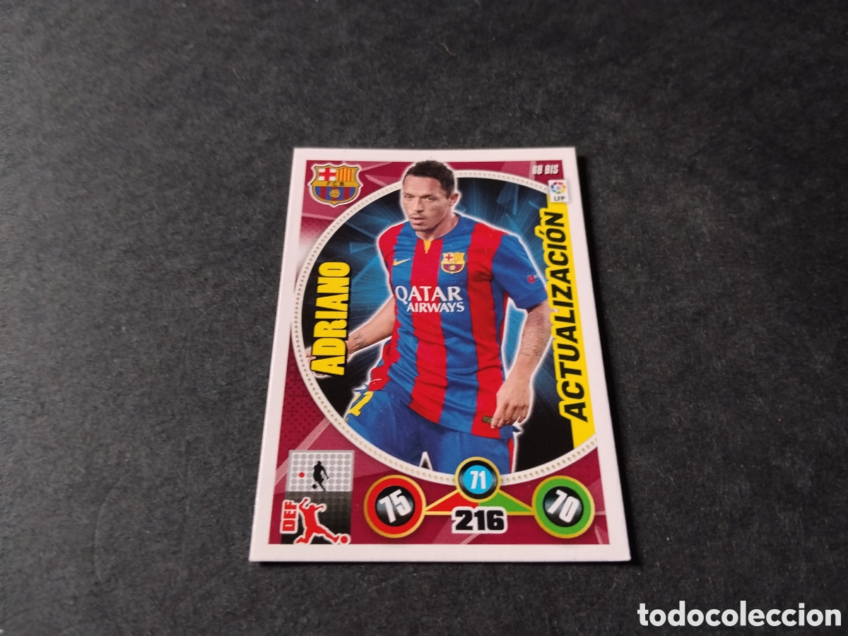 Cromos de f&uacute;tbol: Cromo futbol Adriano, Barcelona