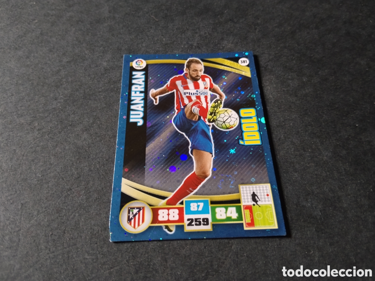 Cromos de f&uacute;tbol: Cromo futbol Juanfran, Atl&eacute;tico de Madrid