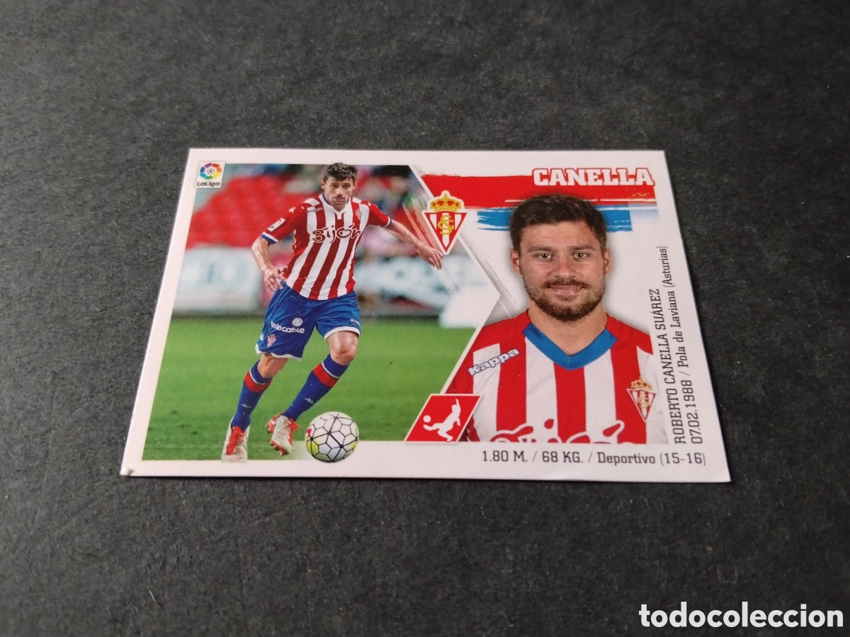Cromos de f&uacute;tbol: Cromo futbol canella, Sporting de Gij&oacute;n