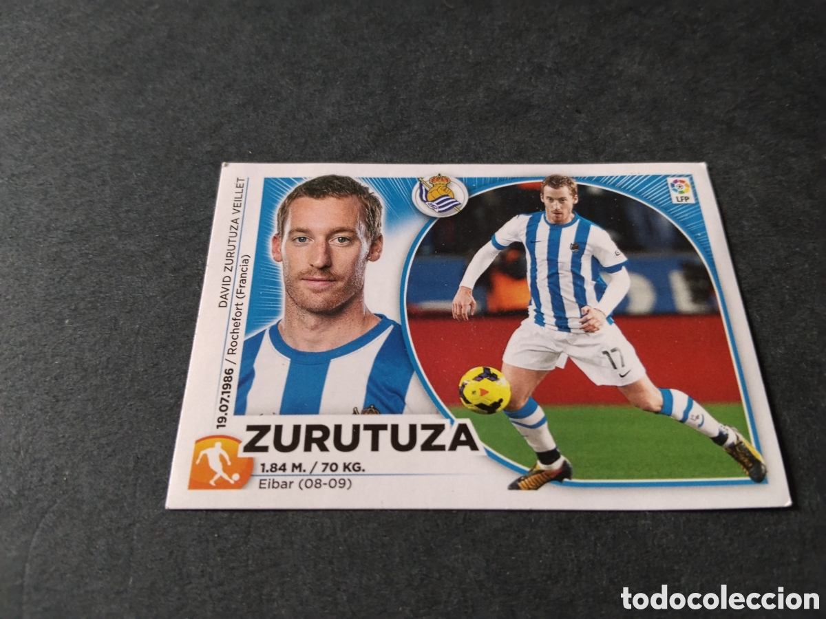 Cromos de f&uacute;tbol: Cromo futbol Zurutuza, Real Sociedad