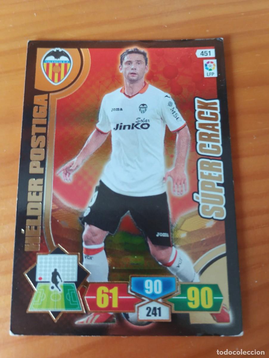 Cromos de f&uacute;tbol: HELDER POSTIGA N&ordm; 451 / SUPER CRACK (VALENCIA) ADRENALYN XL 2013 2014 PANINI CARD LIGA 13 14
