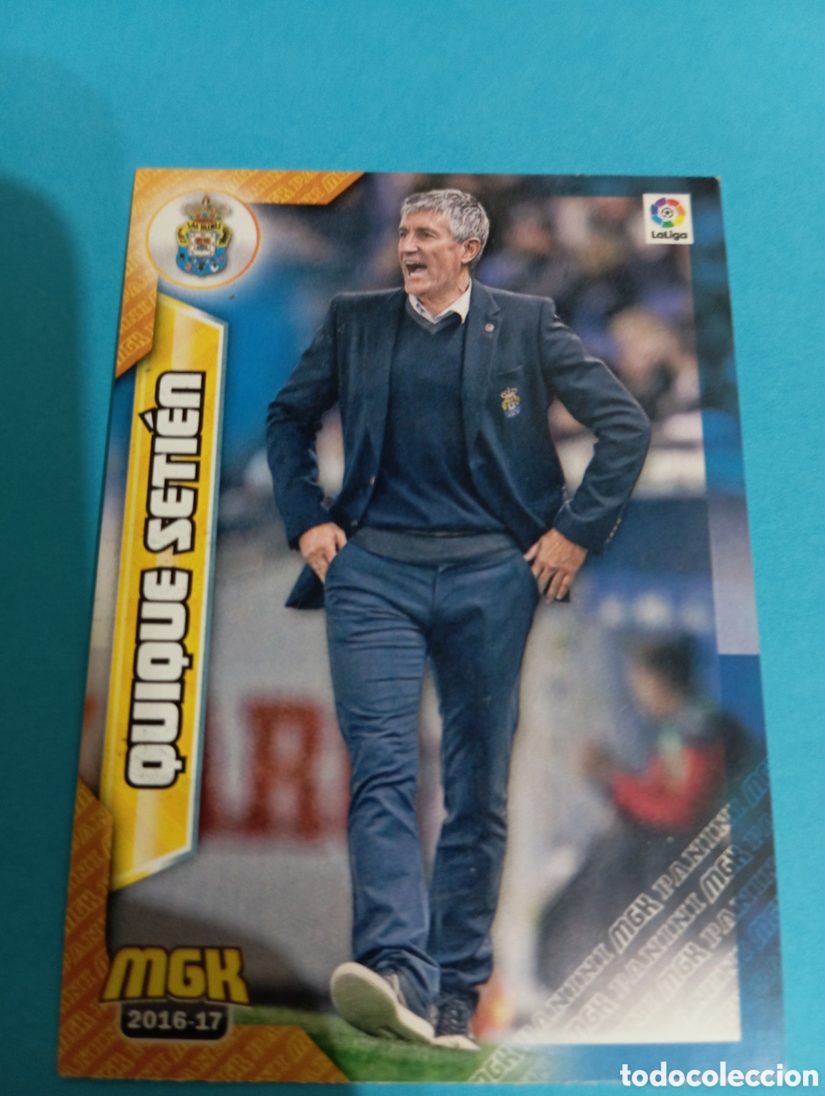 Fu&szlig;ball-Sticker: Quique Seti&eacute;n Las Palmas n&deg;272 / PANINI MEGACRACKS 2016/2017