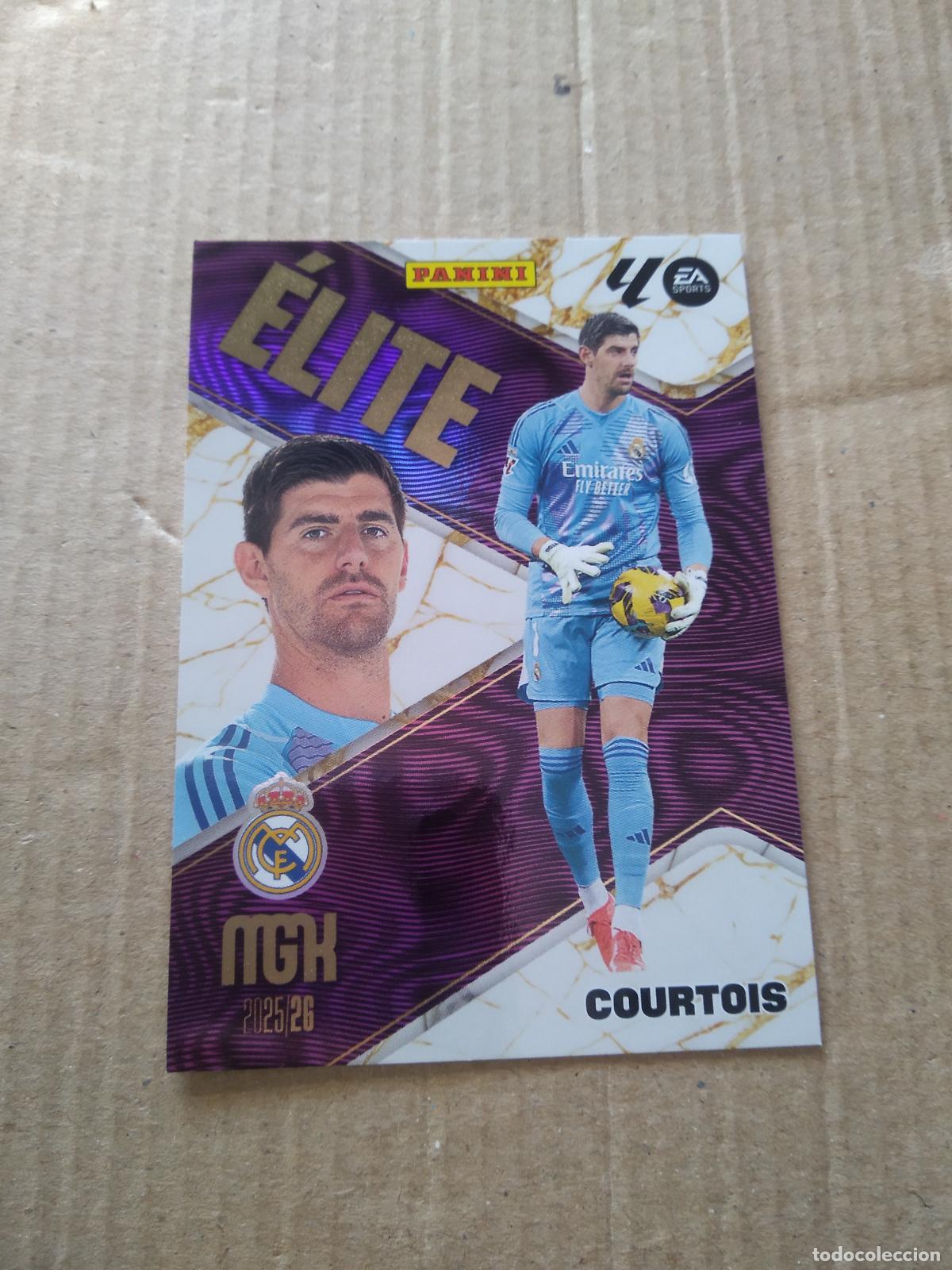 Cromos de f&uacute;tbol: 3 COURTOIS REAL MADRID CROMO FUTBOL PANINI LIGA MGKS 25-26 MEGACRACKS 2025-2026