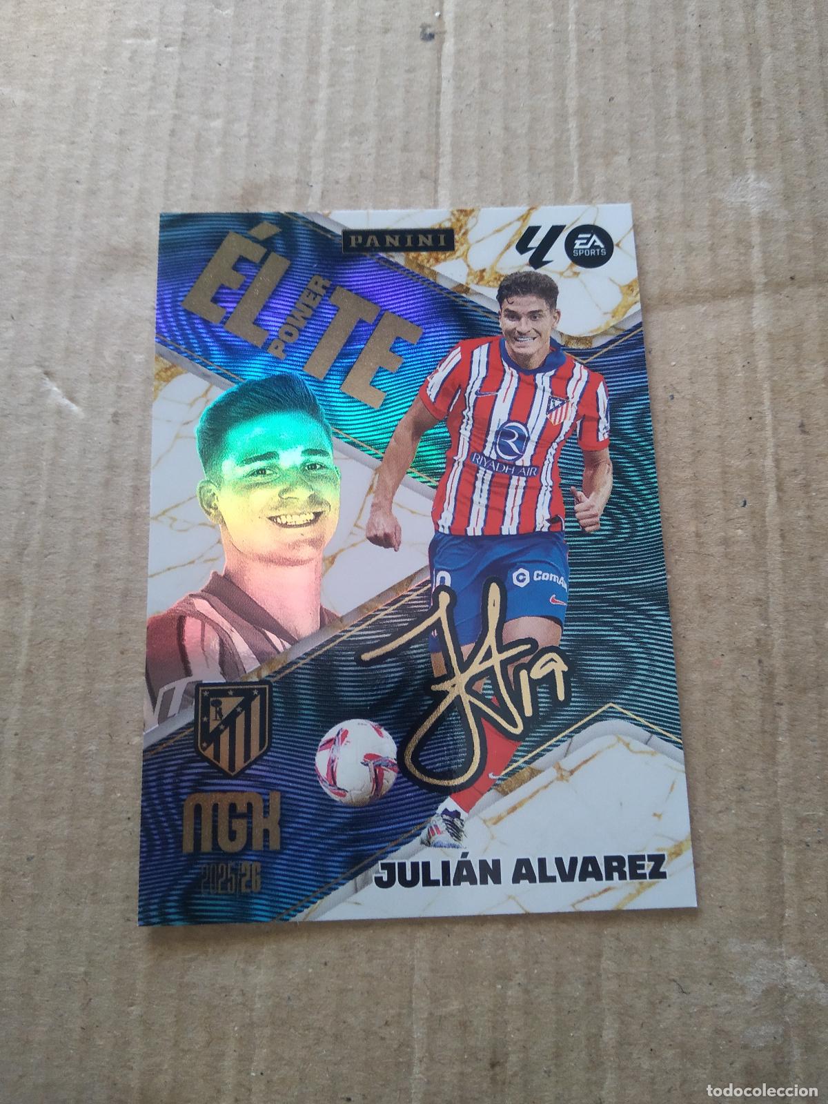 Cromos de f&uacute;tbol: P8 JULIAN ALVAREZ ATLETICO DE MADRID CROMO FUTBOL PANINI LIGA MGKS 25-26 MEGACRACKS 2025-2026