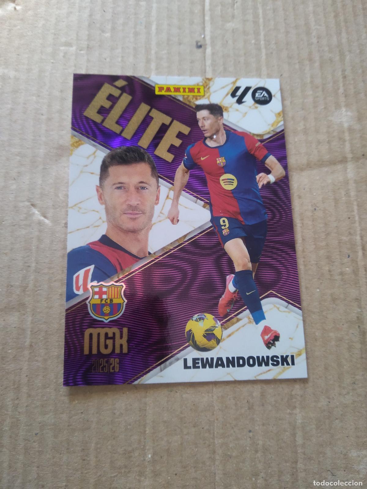 Cromos de f&uacute;tbol: 10 LEWANDOWSKI BARCELONA BAR&Ccedil;A CROMO FUTBOL PANINI LIGA MGKS 25-26 MEGACRACKS 2025-2026