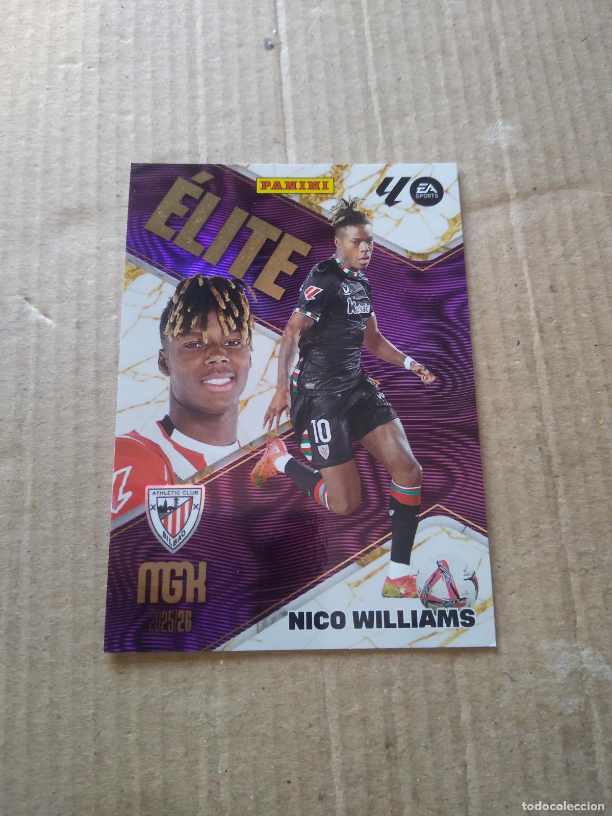 Cromos de f&uacute;tbol: 13 NICO WILLIAMS ATHLETIC CLUB BILBAO CROMO FUTBOL PANINI LIGA MGKS 25-26 MEGACRACKS 2025-2026