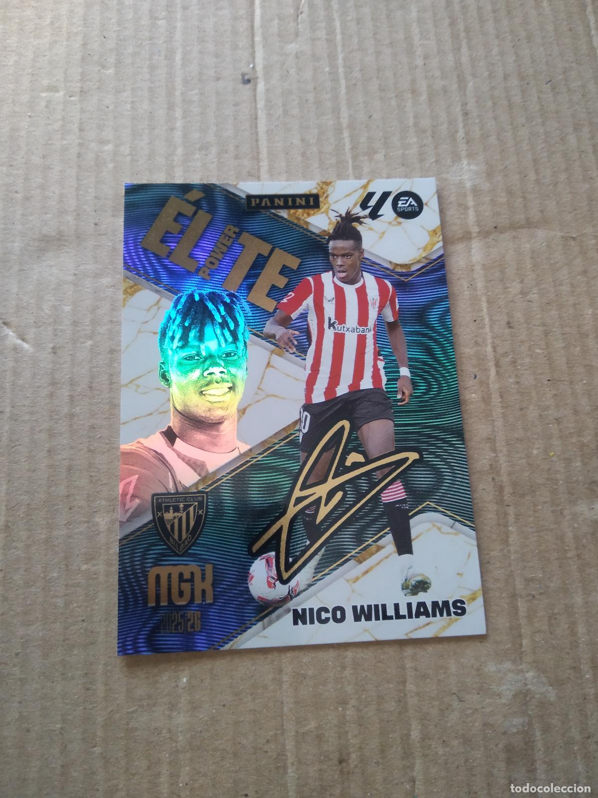 Cromos de f&uacute;tbol: P13 NICO WILLIAMS ATHLETIC CLUB BILBAO CROMO FUTBOL PANINI LIGA MGKS 25-26 MEGACRACKS 2025-2026