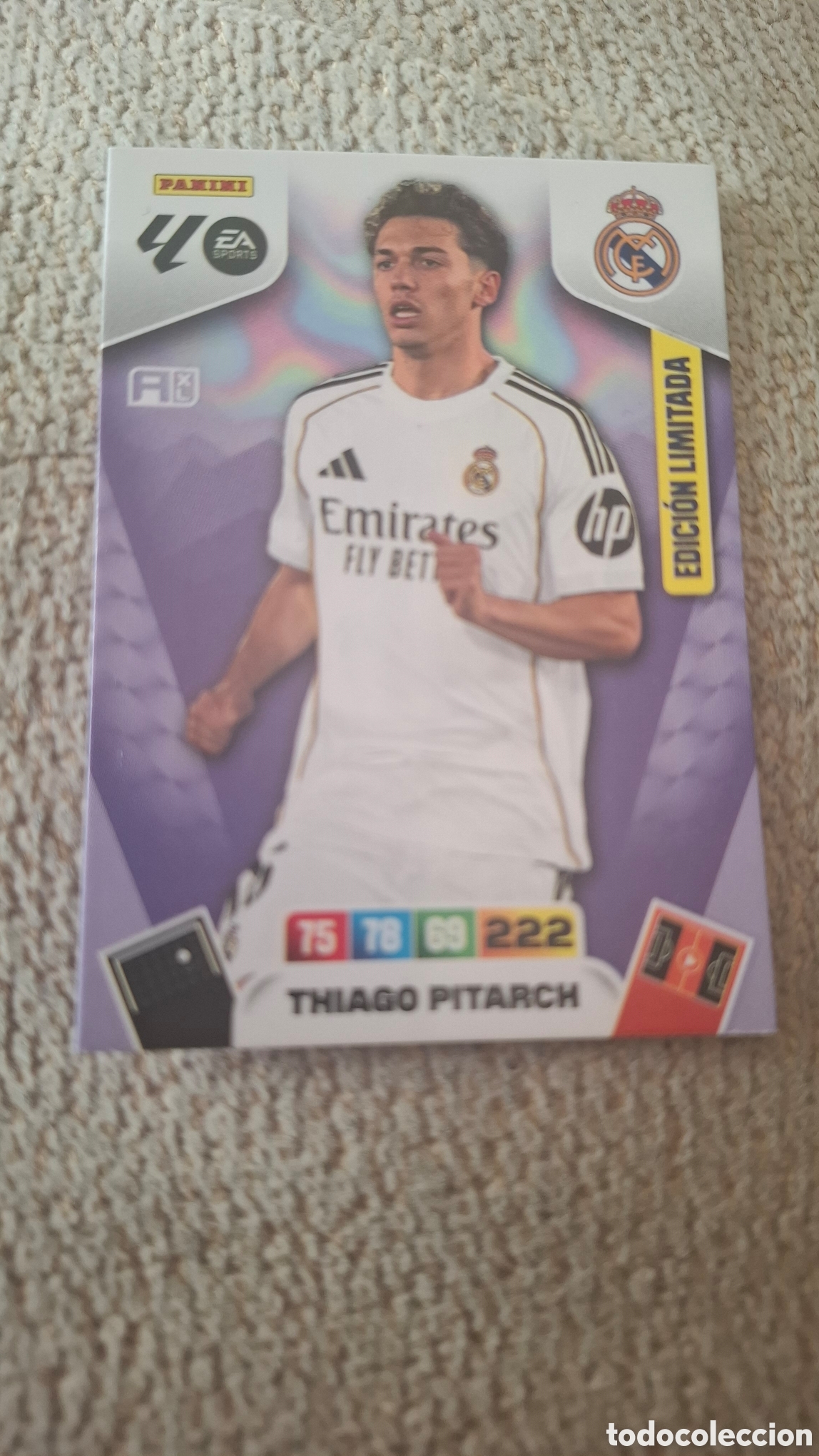 Cromos de f&uacute;tbol: CARD THIAGO PITARCH (EDICION LIMITADA) REAL MADRID LIGA 25-26 (2025 2026) ADRENALYN XL