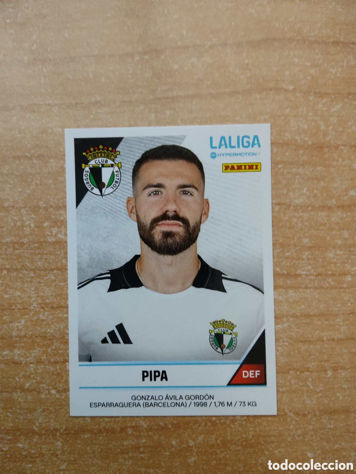 Cromos de f&uacute;tbol: 44 B PIPA BURGOS LIGA HYPERMOTION 2024 2025