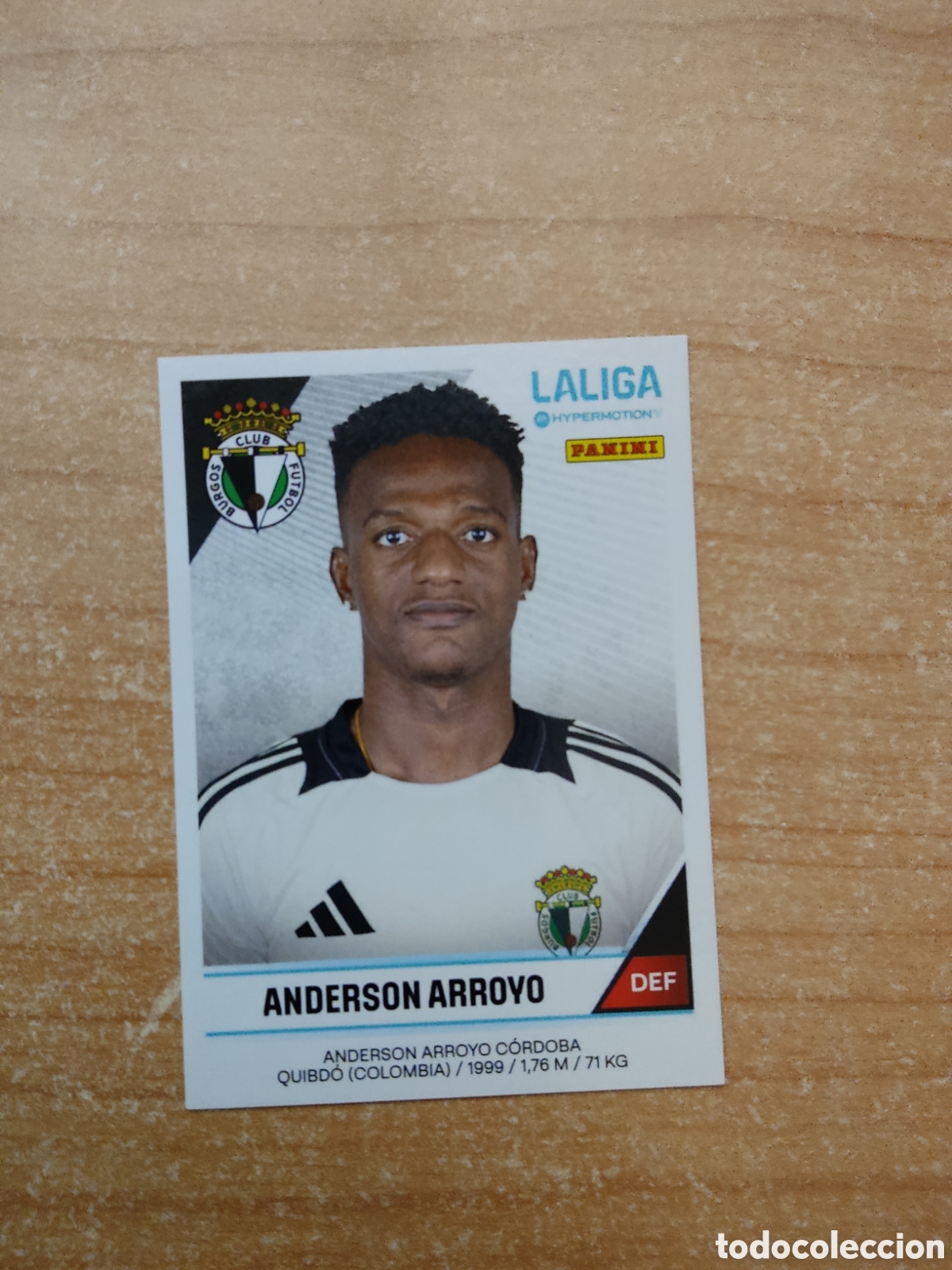 Cromos de f&uacute;tbol: 45 ANDERSON ARROYO BURGOS LIGA HYPERMOTION 2024 2025