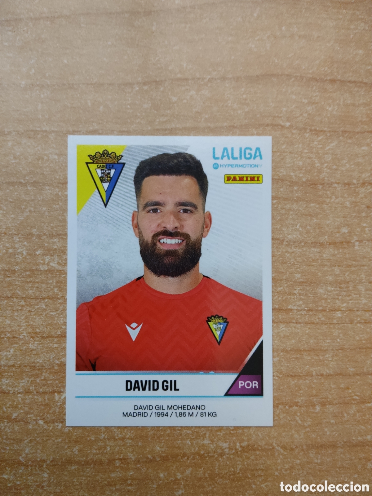 Cromos de f&uacute;tbol: 61 DAVID GIL CADIZ LIGA HYPERMOTION 2024 2025