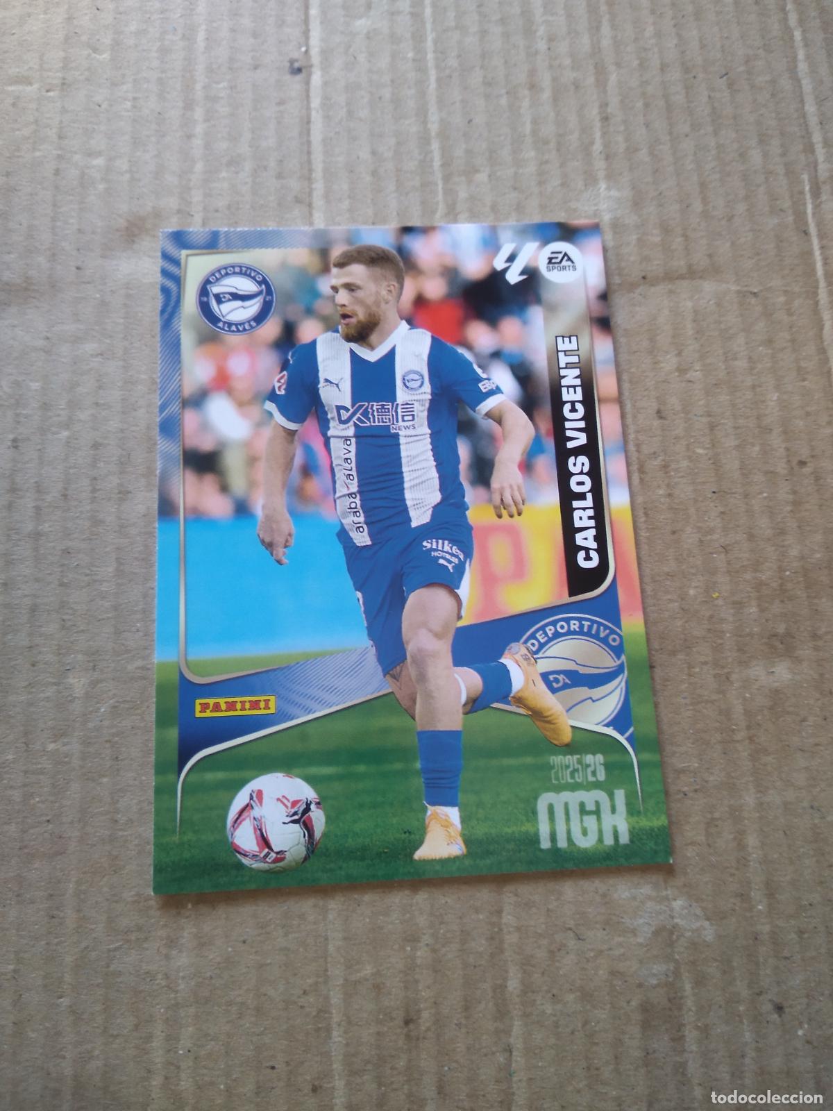Cromos de f&uacute;tbol: 32 CARLOS VICENTE ALAVES CROMO FUTBOL PANINI LIGA MGKS 25-26 MEGACRACKS 2025-2026