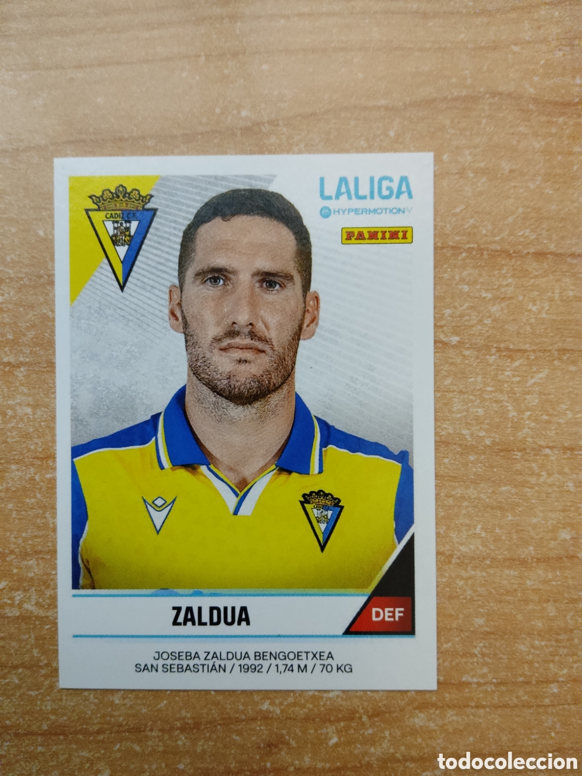 Cromos de f&uacute;tbol: 63 ZALDUA CADIZ LIGA HYPERMOTION 2024 2025