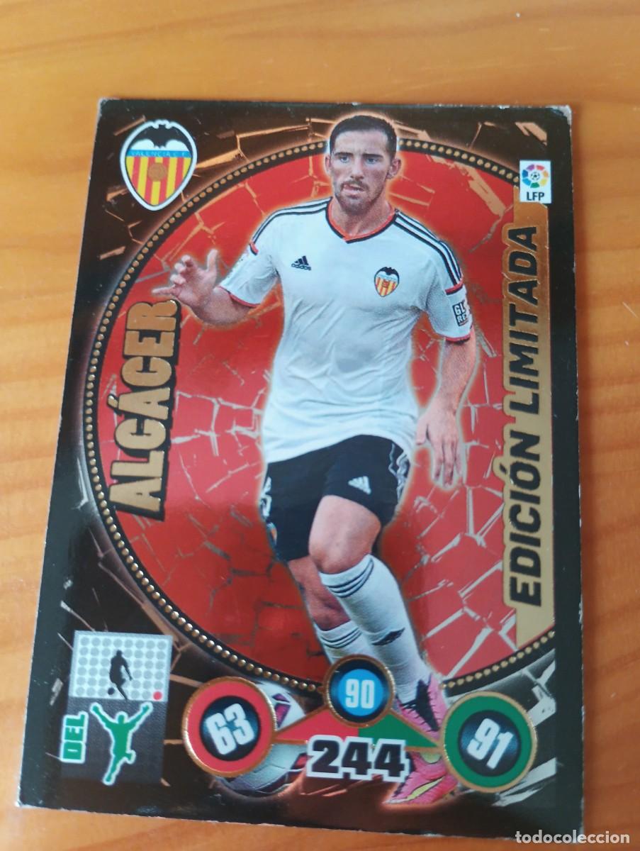 Cromos de f&uacute;tbol: ALCACER EDICION LIMITADA - ADRENALYN 2014 2015 14 15 - LIGERISIMAS SE&Ntilde;ALES EN ESQUINAS