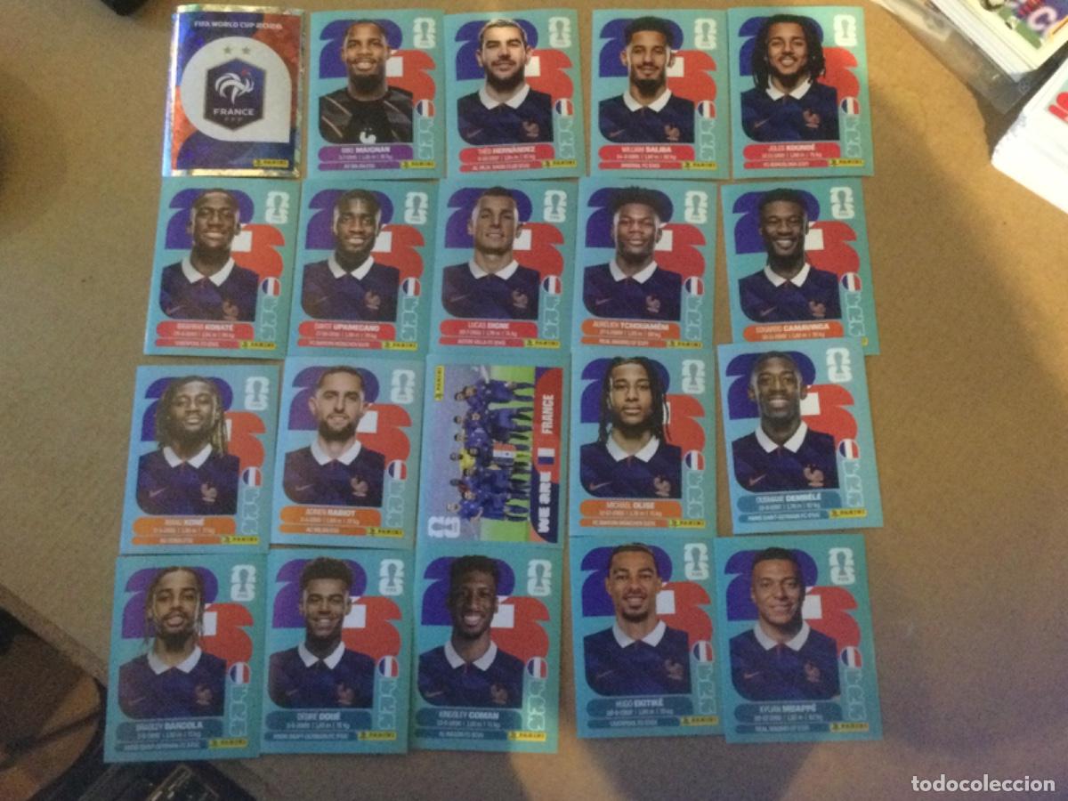 Cromos de f&uacute;tbol: Cromos mundial 2026, Francia completo, con Mbappe, Dembele, Doue, etc