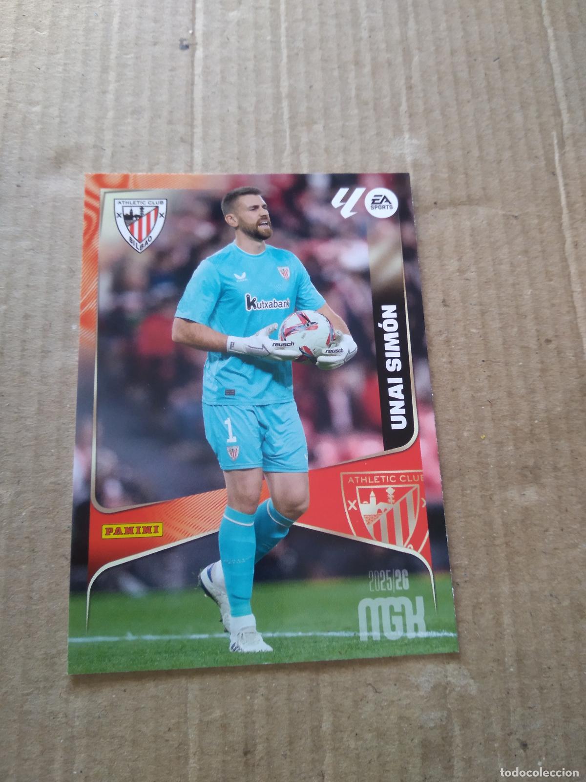 Cromos de f&uacute;tbol: 38 UNAI SIMON ATHLETIC CLUB BILBAO CROMO FUTBOL PANINI LIGA MGKS 25-26 MEGACRACKS 2025-2026