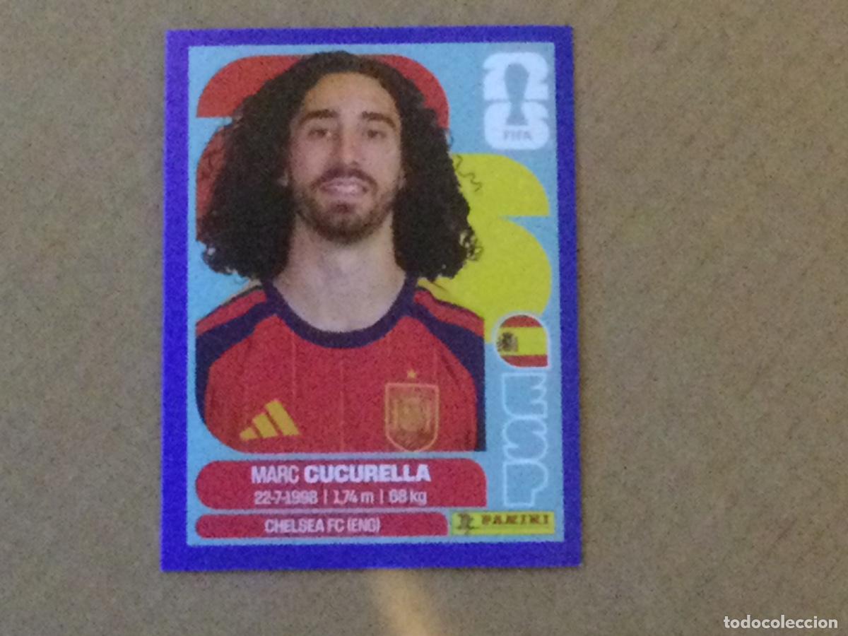 Cromos de f&uacute;tbol: Cromo panini mundial 2026, Cucurella Espa&ntilde;a, version americana con bordes azules