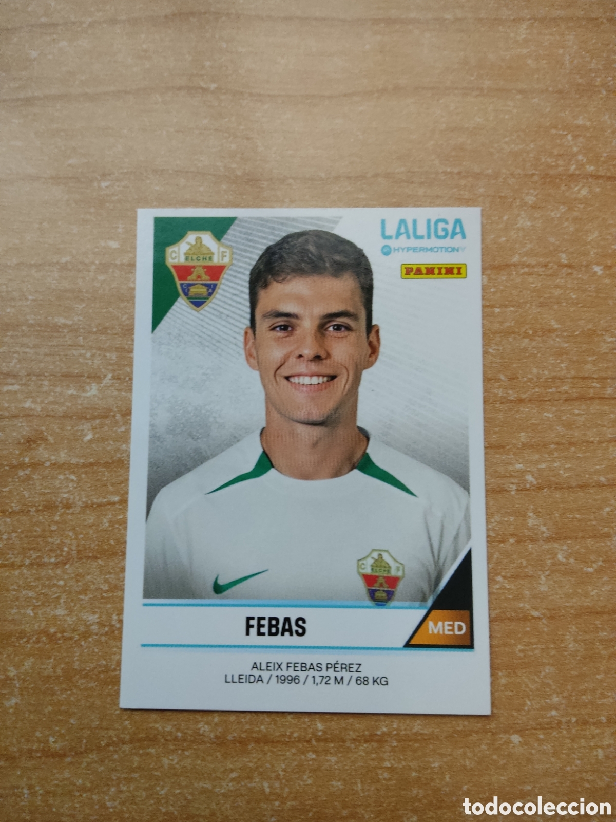 Cromos de f&uacute;tbol: 184 FEBAS ELCHE LIGA HYPERMOTION 2024 2025