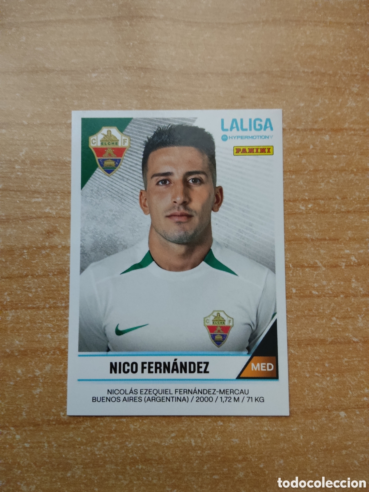 Cromos de f&uacute;tbol: 186 NICO FERNANDEZ ELCHE LIGA HYPERMOTION 2024 2025