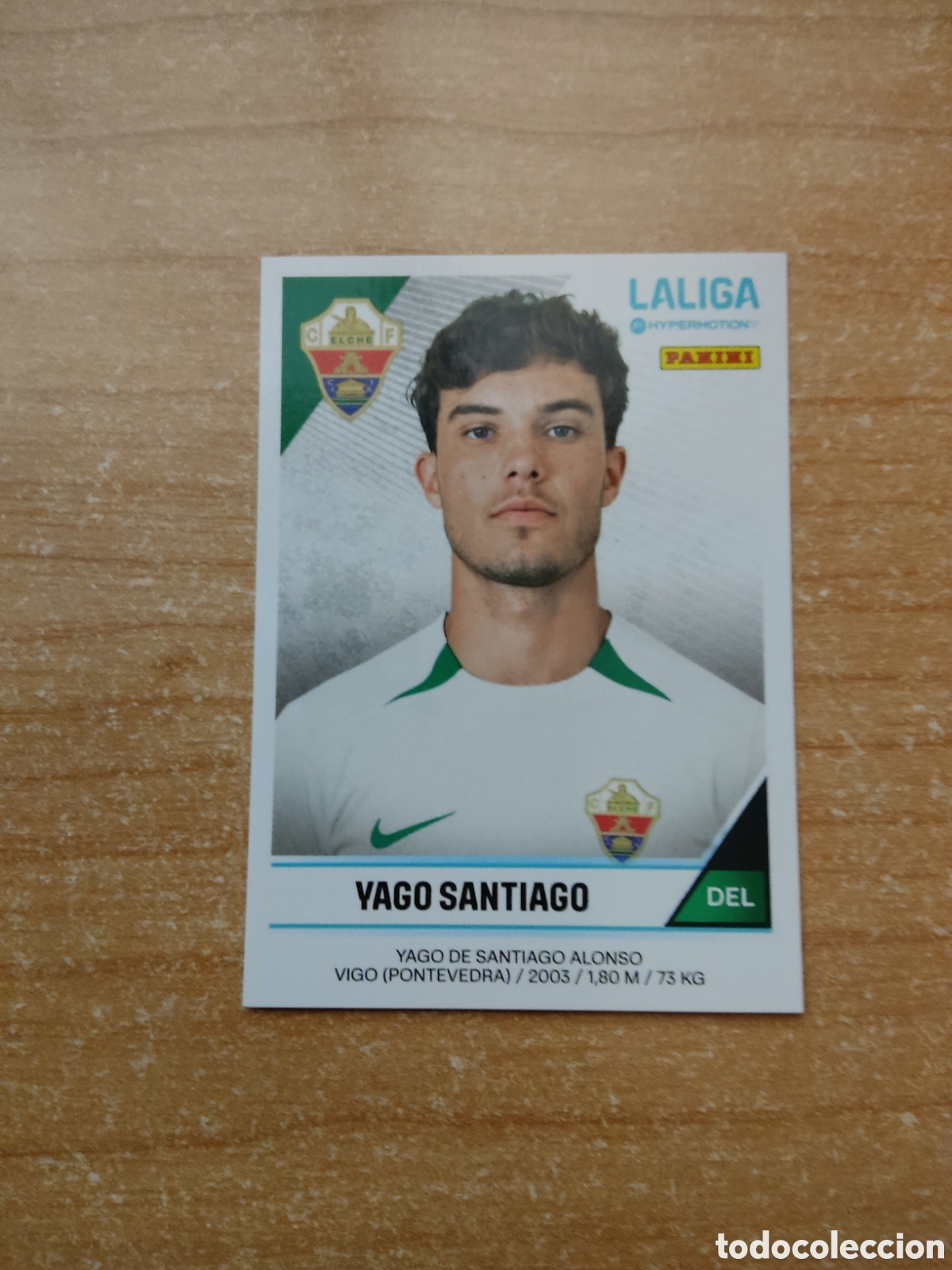 Cromos de f&uacute;tbol: 187 YAGO SANTIAGO ELCHE LIGA HYPERMOTION 2024 2025