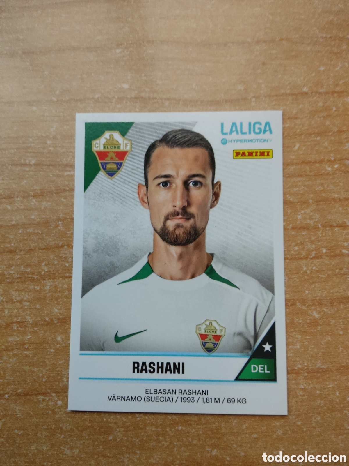 Cromos de f&uacute;tbol: 188 A RASHANI ELCHE LIGA HYPERMOTION 2024 2025