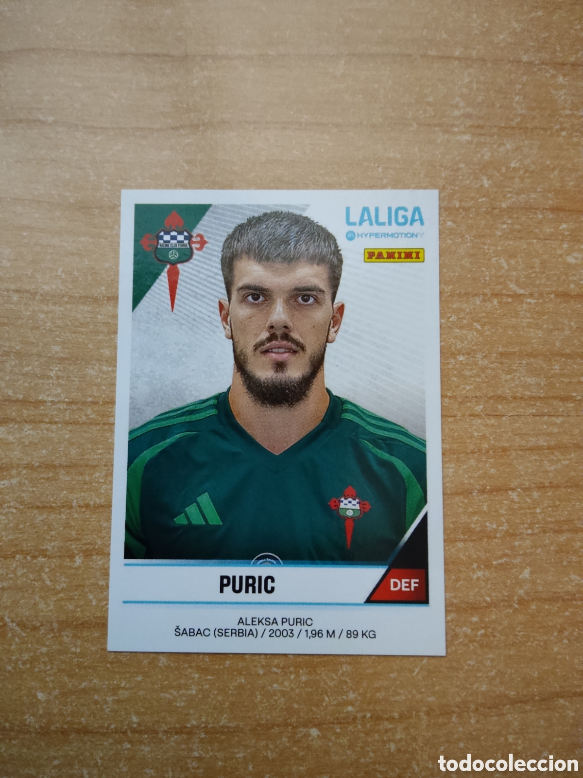 Cromos de f&uacute;tbol: 216 PURIC RACING FERROL LIGA HYPERMOTION 2024 2025