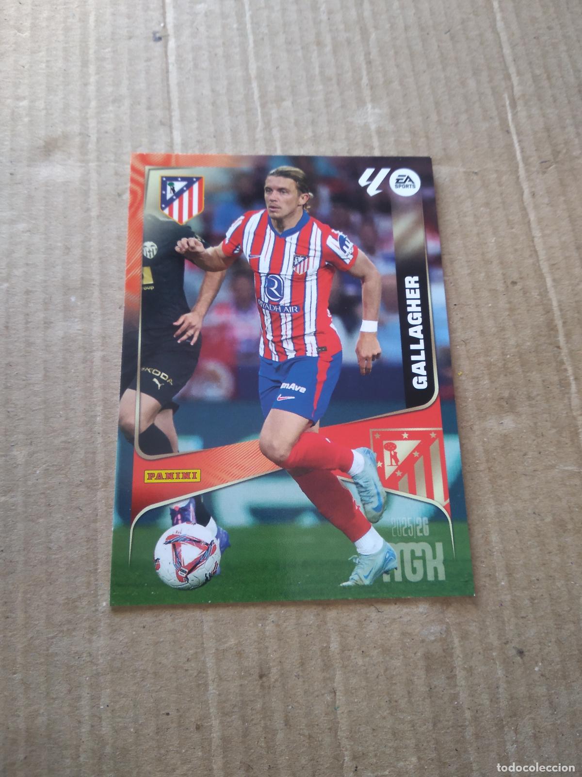 Cromos de f&uacute;tbol: 63 GALLAGHER ATLETICO DE MADRID CROMO FUTBOL PANINI LIGA MGKS 25-26 MEGACRACKS 2025-2026