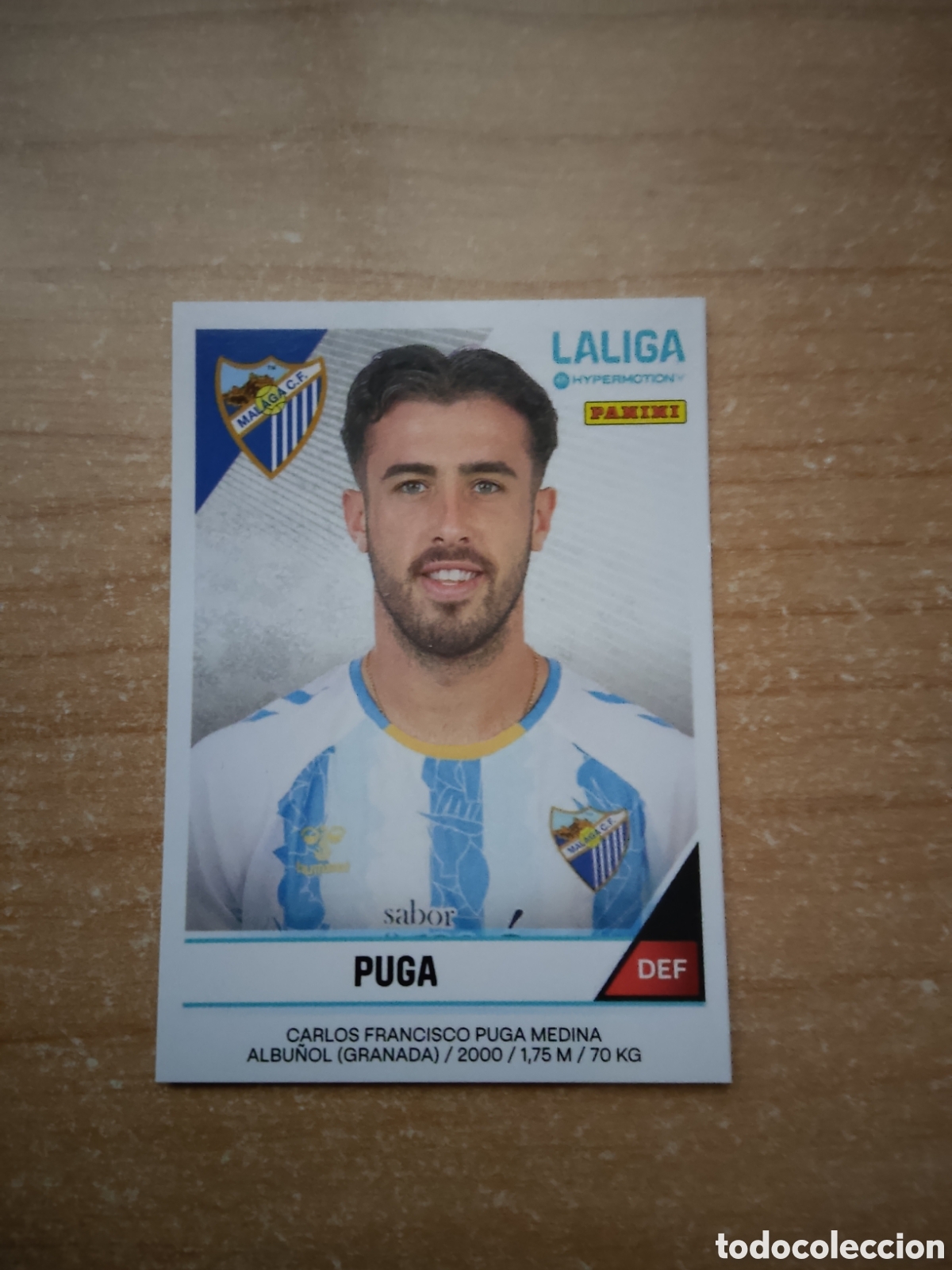 Football Stickers: 291 A PUGA MALAGA LIGA HYPERMOTION 2024 2025