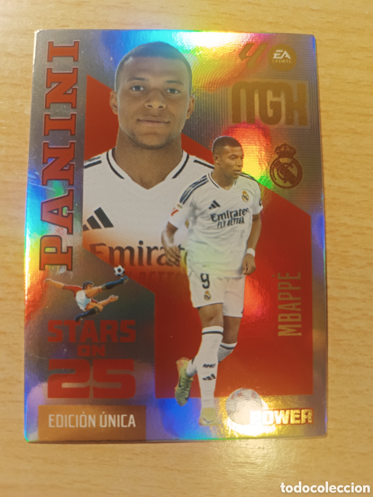 Cromos de f&uacute;tbol: 450P MBAPPE REAL MADRID STARS ON 25 POWER EDICION UNICA MGK MEGACRACKS 26 27 2026 2027